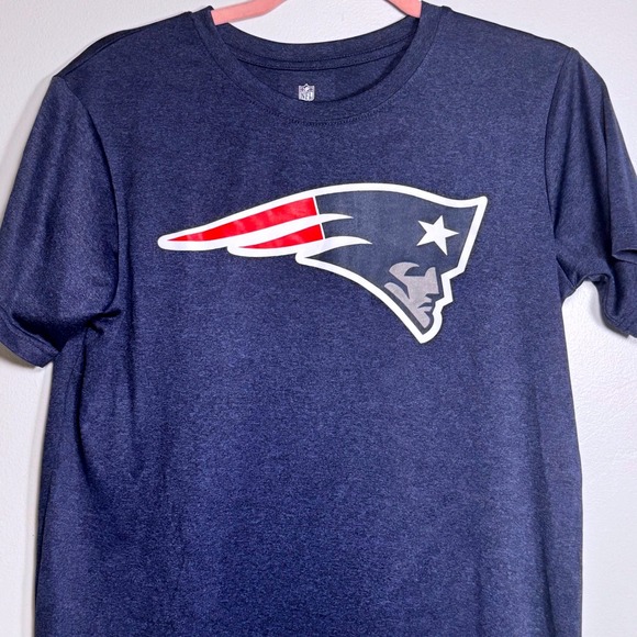 NFL TEAM APPAREL Other - NFL New England Patriots Short Sleeve T Shirt Navy Blue Kids XL‎ 16-18 Logo Fan